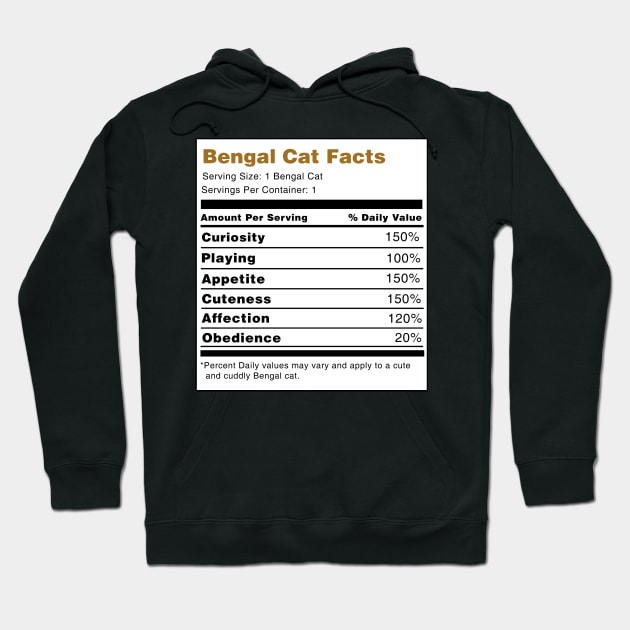 Bengal Cat Facts Hoodie by swiftscuba